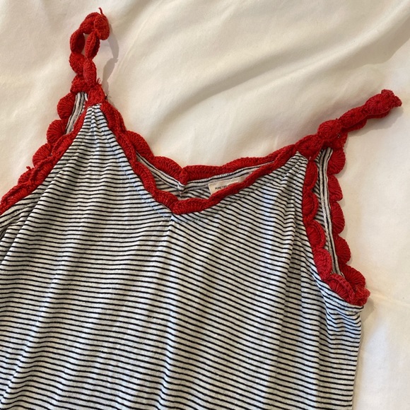 Anthropologie black and white striped tank top - Picture 2 of 4